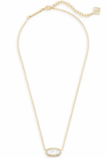 KENDRA SCOTT DESIGN Elisa Gold Pendant Necklace In Ivory Mother-Of-Pearl