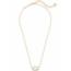 Elisa Gold Pendant Necklace In Ivory Mother-Of-Pearl