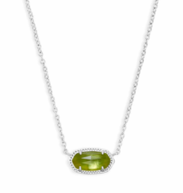 KENDRA SCOTT DESIGN Elisa Silver Pendant Necklace in Peridot Illusion