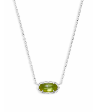 KENDRA SCOTT DESIGN Elisa Silver Pendant Necklace in Peridot Illusion