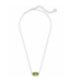 Elisa Silver Pendant Necklace in Peridot Illusion