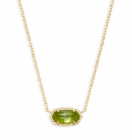 KENDRA SCOTT DESIGN Elisa Gold Pendant Necklace in Peridot Illusion