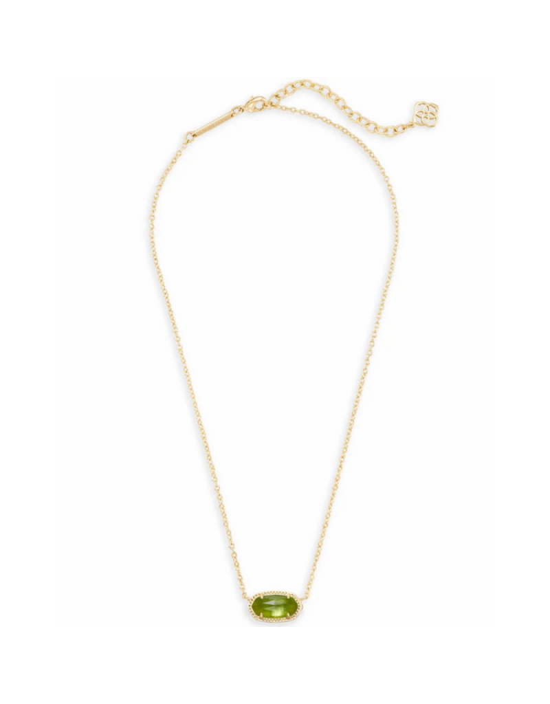 KENDRA SCOTT DESIGN Elisa Gold Pendant Necklace in Peridot Illusion