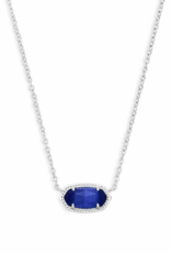 KENDRA SCOTT DESIGN Elisa Silver Pendant Necklace in Cobalt Cats Eye KENDRA SCOTT DESIGN Elisa Silver Pendant Necklace in Cobalt Cats Eye