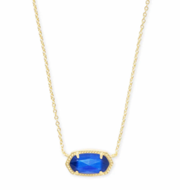 KENDRA SCOTT DESIGN Elisa Gold Pendant Necklace in Cobalt Cats Eye