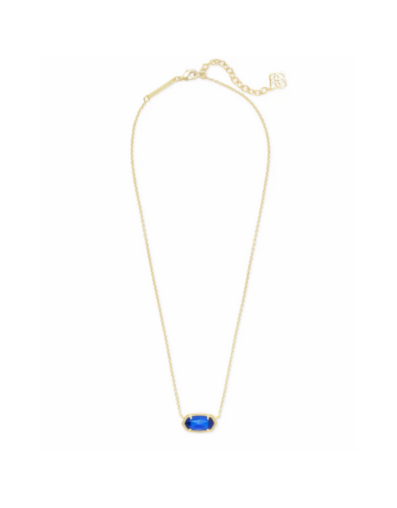 KENDRA SCOTT DESIGN Elisa Gold Pendant Necklace in Cobalt Cats Eye