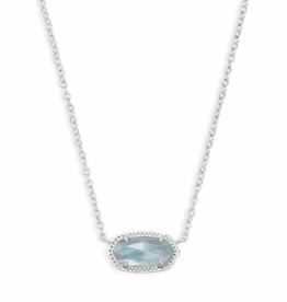 KENDRA SCOTT DESIGN Elisa Silver Pendant Necklace in Light Blue Illusion