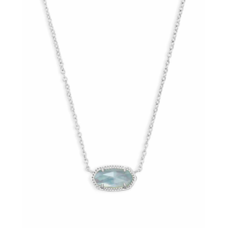 KENDRA SCOTT DESIGN Elisa Silver Pendant Necklace in Light Blue Illusion