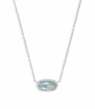 KENDRA SCOTT DESIGN Elisa Silver Pendant Necklace in Light Blue Illusion