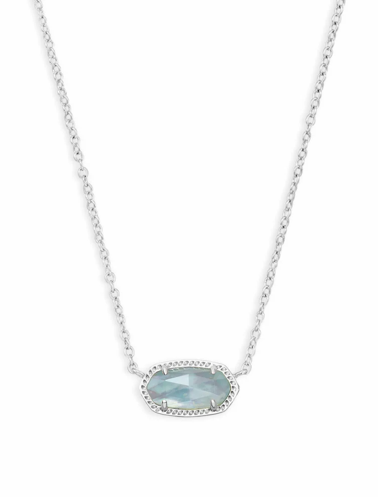 KENDRA SCOTT DESIGN Elisa Silver Pendant Necklace in Light Blue Illusion