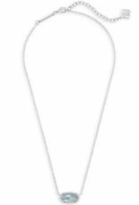 KENDRA SCOTT DESIGN Elisa Silver Pendant Necklace in Light Blue Illusion