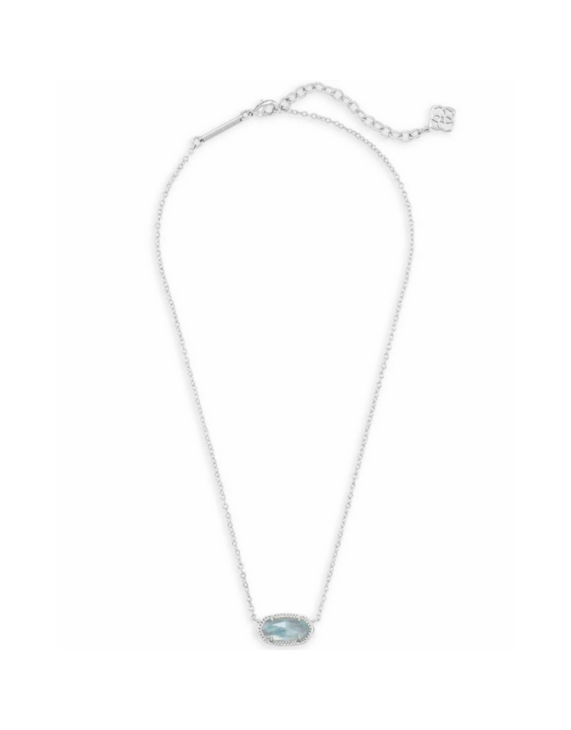 KENDRA SCOTT DESIGN Elisa Silver Pendant Necklace in Light Blue Illusion