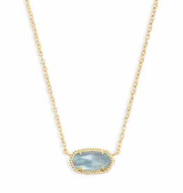 KENDRA SCOTT DESIGN Elisa Gold Pendant Necklace in Light Blue Illusion