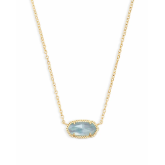KENDRA SCOTT DESIGN Elisa Gold Pendant Necklace in Light Blue Illusion