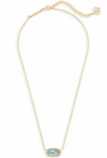 KENDRA SCOTT DESIGN Elisa Gold Pendant Necklace in Light Blue Illusion