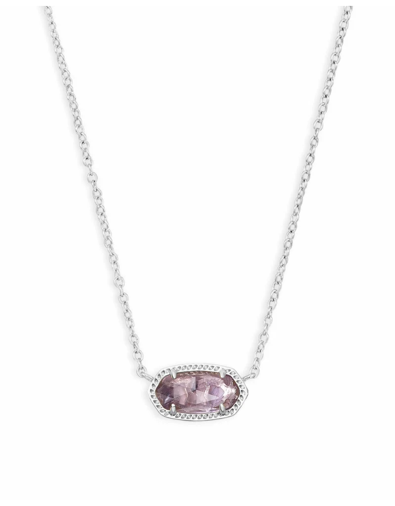 KENDRA SCOTT DESIGN Elisa Silver Pendant Necklace in Amethyst