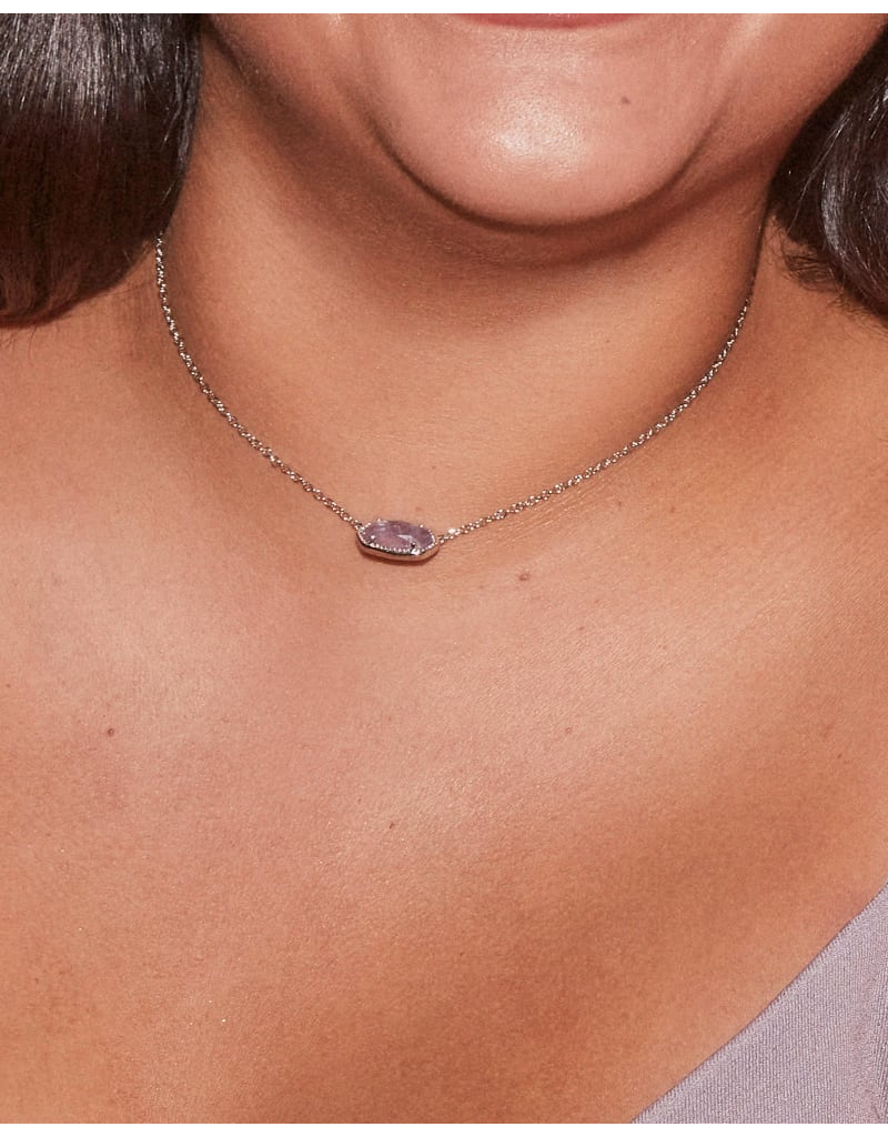 KENDRA SCOTT DESIGN Elisa Silver Pendant Necklace in Amethyst