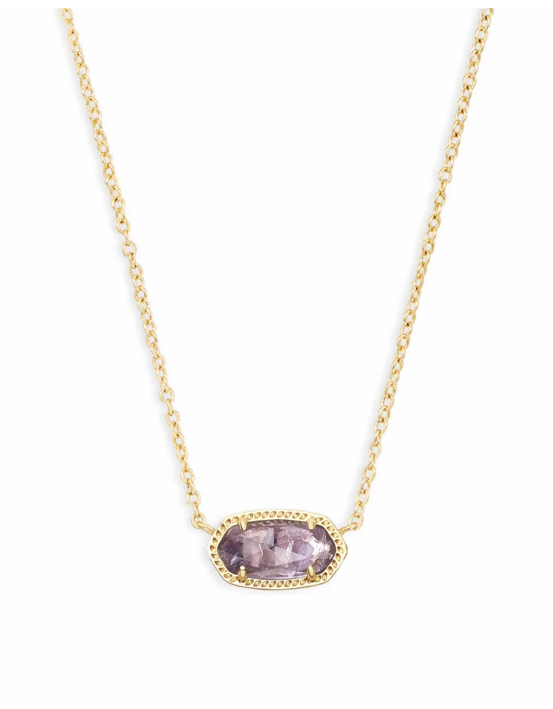 KENDRA SCOTT DESIGN Elisa Gold Pendant Necklace in Amethyst