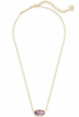 KENDRA SCOTT DESIGN Elisa Gold Pendant Necklace in Amethyst