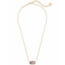 Elisa Gold Pendant Necklace in Amethyst