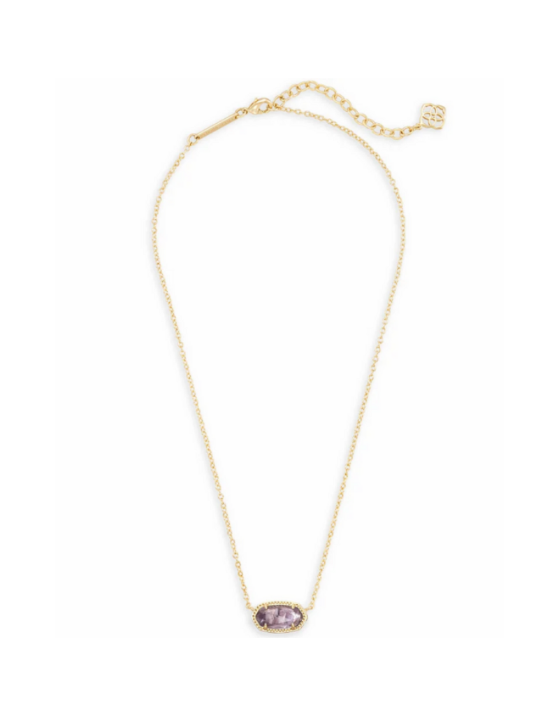 KENDRA SCOTT DESIGN Elisa Gold Pendant Necklace in Amethyst