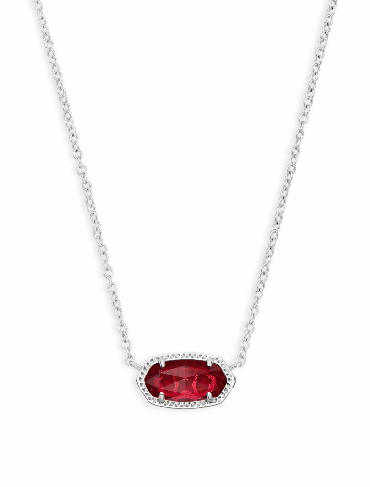 KENDRA SCOTT DESIGN Elisa Silver Pendant Necklace in Berry