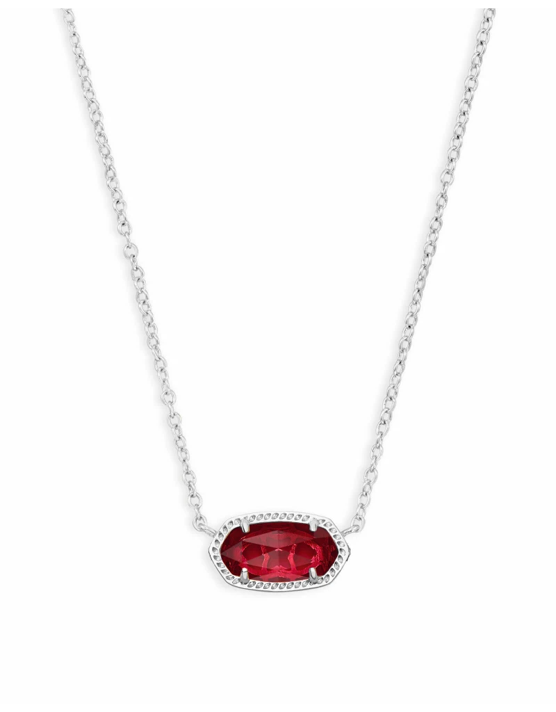 KENDRA SCOTT DESIGN Elisa Silver Pendant Necklace in Berry