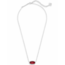 Elisa Silver Pendant Necklace in Berry