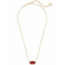 Elisa Gold Pendant Necklace in Berry