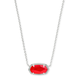 KENDRA SCOTT DESIGN Elisa Silver Pendant Necklace in Red Illusion