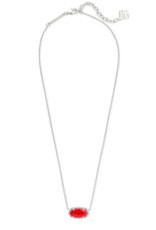 KENDRA SCOTT DESIGN Elisa Silver Pendant Necklace in Red Illusion