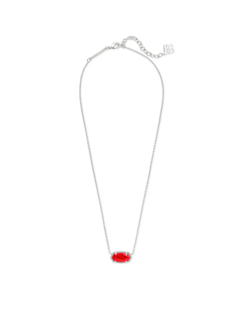 KENDRA SCOTT DESIGN Elisa Silver Pendant Necklace in Red Illusion