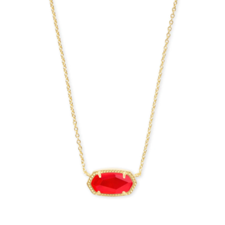 KENDRA SCOTT DESIGN Elisa Gold Pendant Necklace in Red Illusion