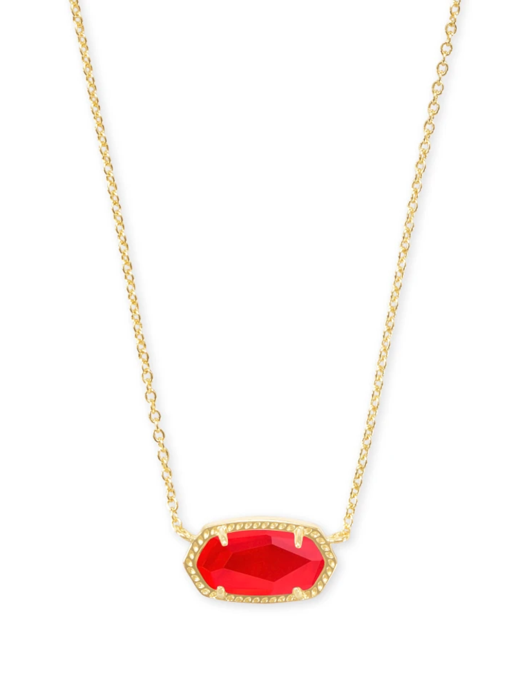 KENDRA SCOTT DESIGN Elisa Gold Pendant Necklace in Red Illusion
