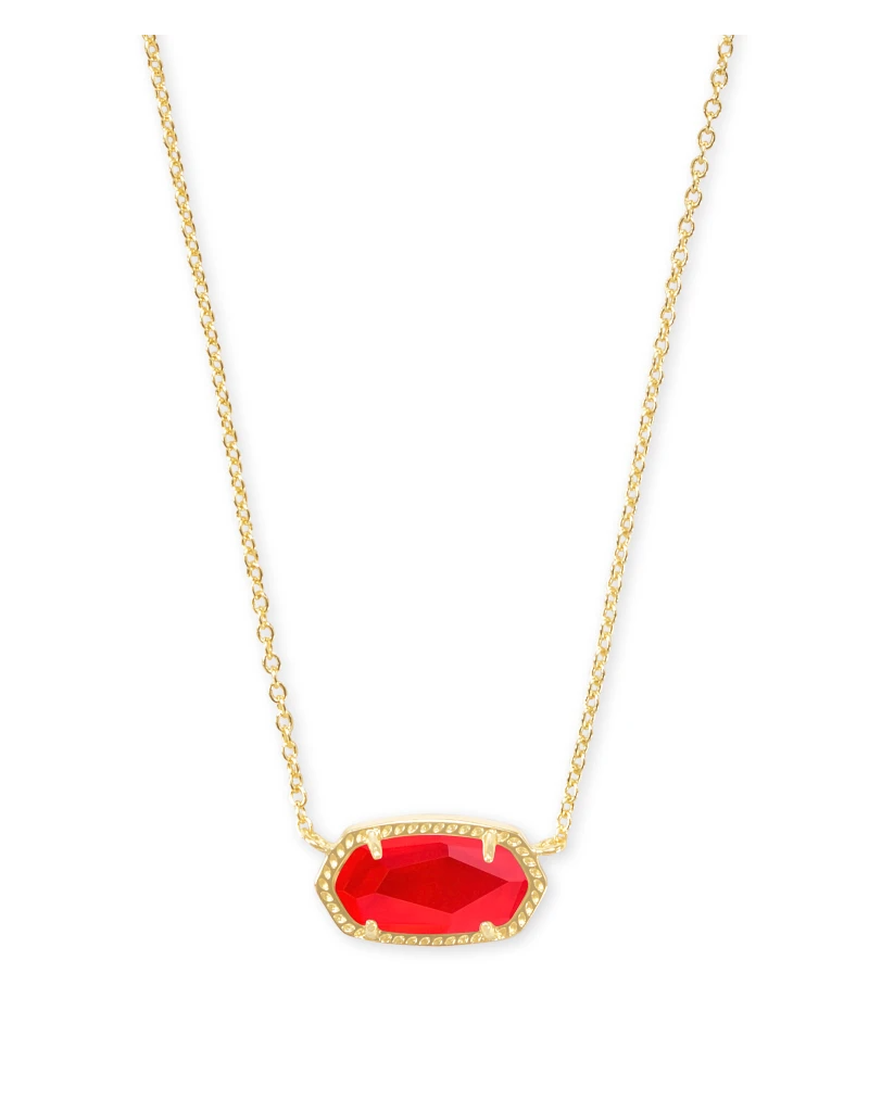 KENDRA SCOTT DESIGN Elisa Gold Pendant Necklace in Red Illusion
