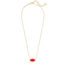 Elisa Gold Pendant Necklace in Red Illusion