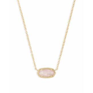 Kendra Scott Elisa Gold Pendant Necklace - Rose Quartz