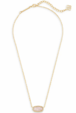 KENDRA SCOTT DESIGN Elisa Gold Pendant Necklace in Rose Quartz