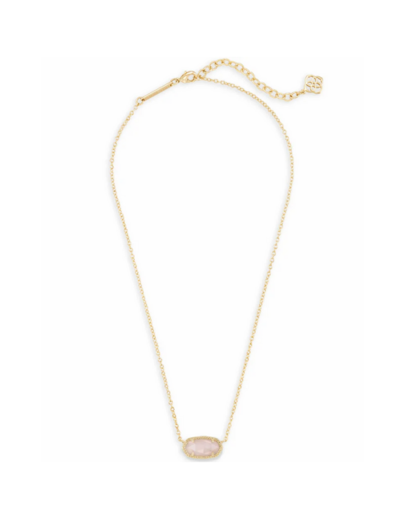 KENDRA SCOTT DESIGN Elisa Gold Pendant Necklace in Rose Quartz