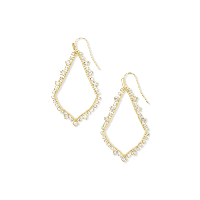 Sophee Gold Crystal Drop Earrings