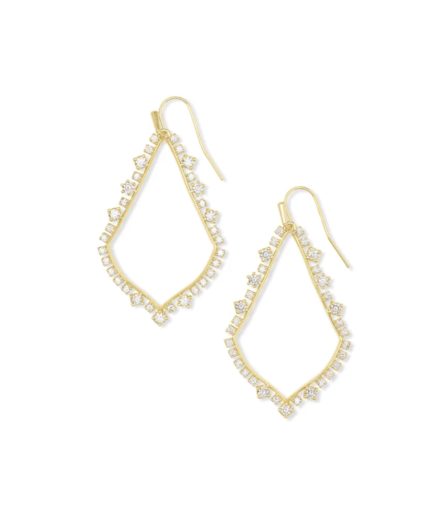 Sophee Gold Crystal Drop Earrings
