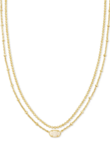 KENDRA SCOTT DESIGN Emilie Gold Multi Strand Necklace in Iridescent Drusy