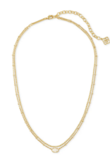 KENDRA SCOTT DESIGN Emilie Gold Multi Strand Necklace in Iridescent Drusy
