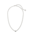 Emilie Silver Multi Strand Necklace in Platinum Drusy