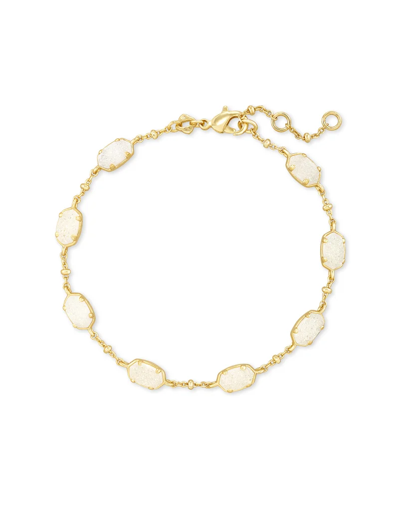 KENDRA SCOTT DESIGN Emilie Gold Chain Bracelet in Iridescent Drusy
