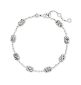KENDRA SCOTT DESIGN Emilie Silver Chain Bracelet in Platinum Drusy