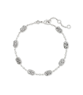 KENDRA SCOTT DESIGN Emilie Silver Chain Bracelet in Platinum Drusy