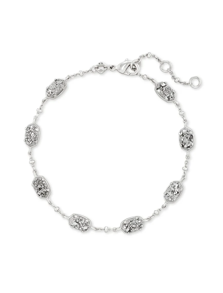 KENDRA SCOTT DESIGN Emilie Silver Chain Bracelet in Platinum Drusy