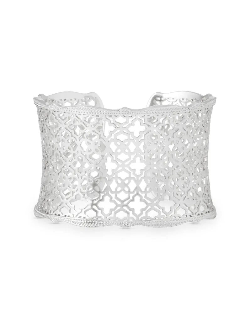 KENDRA SCOTT DESIGN Candice Silver Cuff Bracelet in Silver Filigree Mix