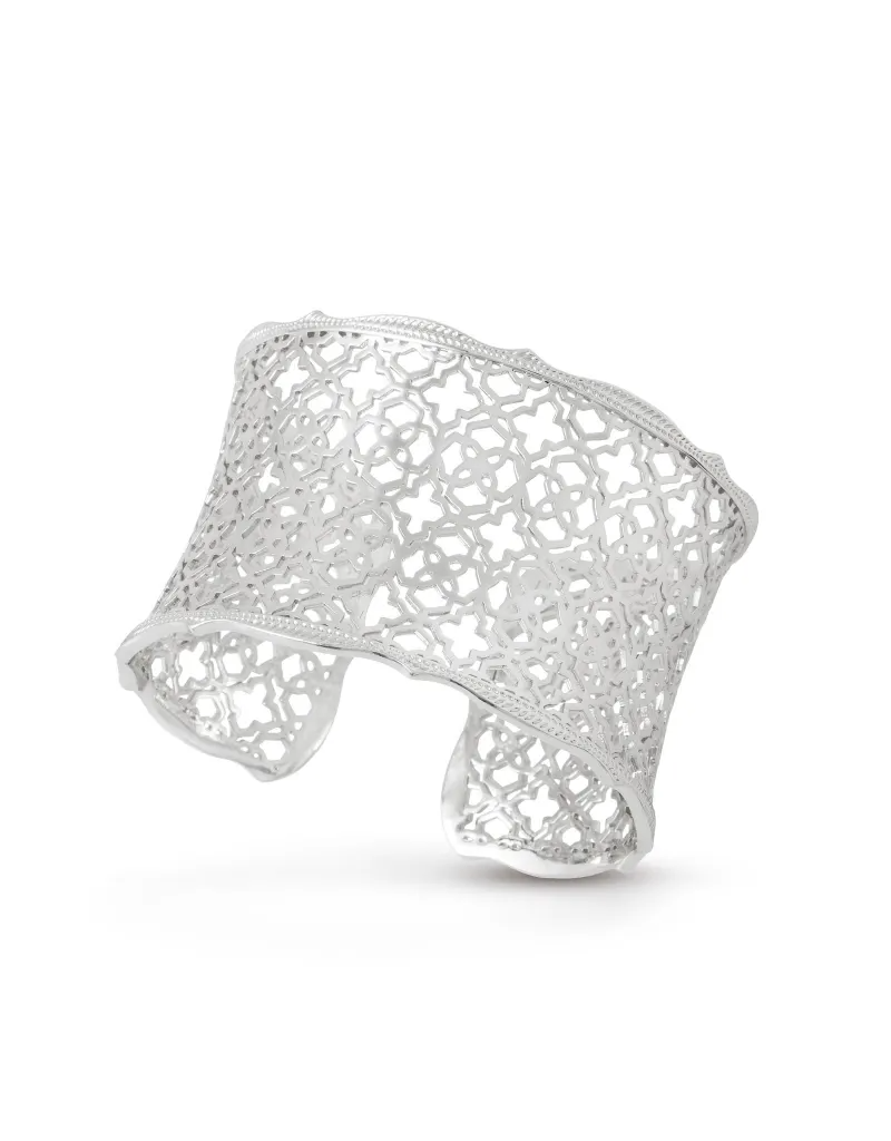 KENDRA SCOTT DESIGN Candice Silver Cuff Bracelet in Silver Filigree Mix